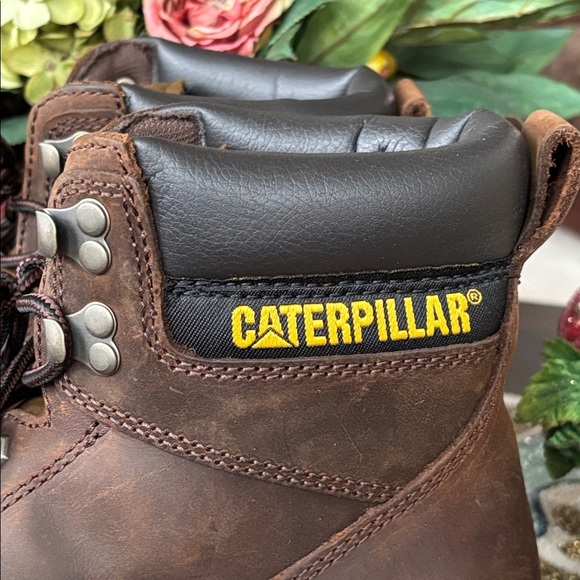 Brand New Caterpillar 2nd Shift Steel Toe Dark Brown Leather Lace Up Work Boots main image 15